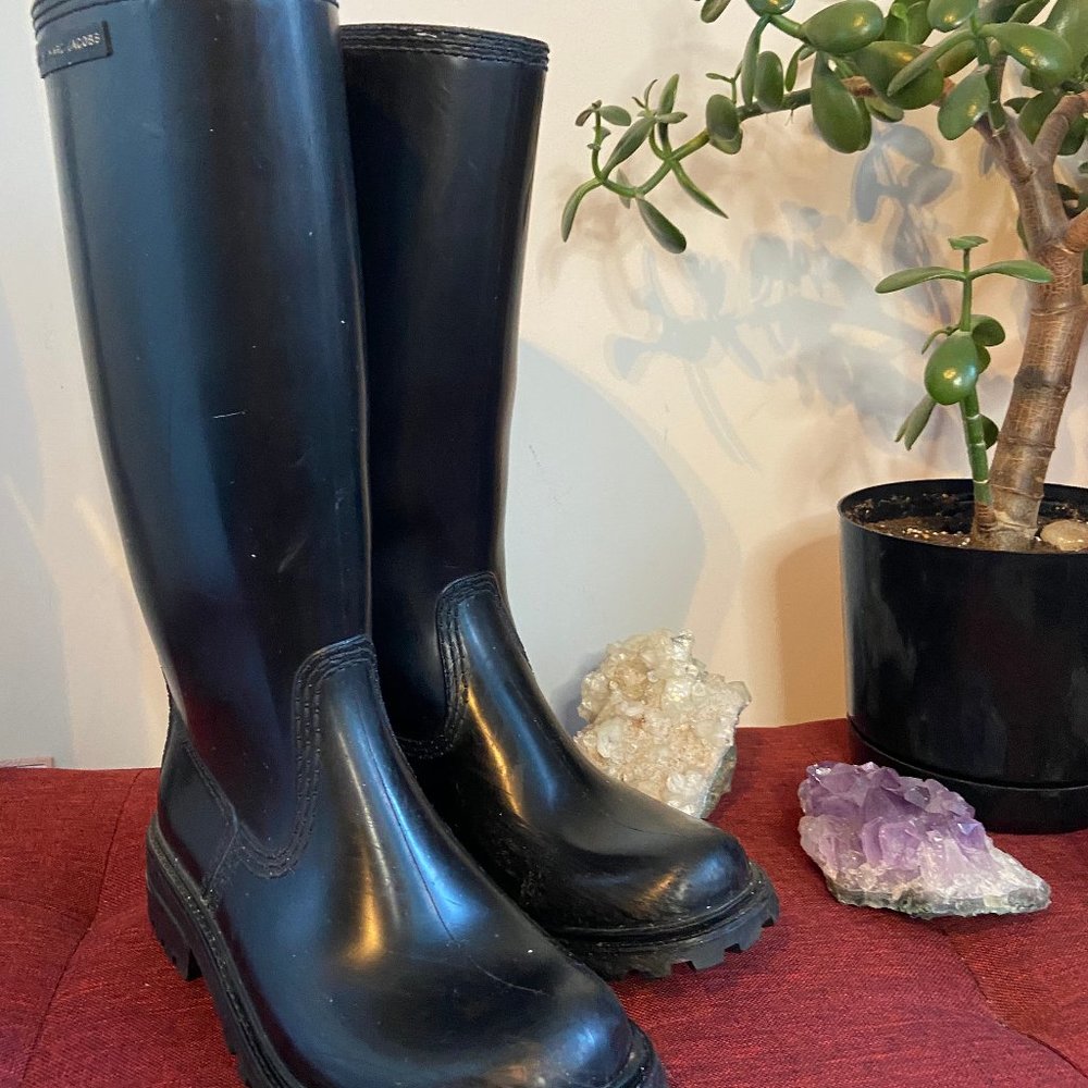 Marc by Marc Jacobs Black Rain Boots